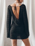 'Odelia' Crochet See-Through Knit Dress - Celes Fashion